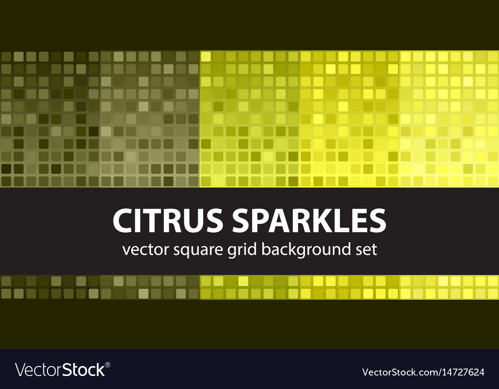 Square pattern set citrus sparkles seamless