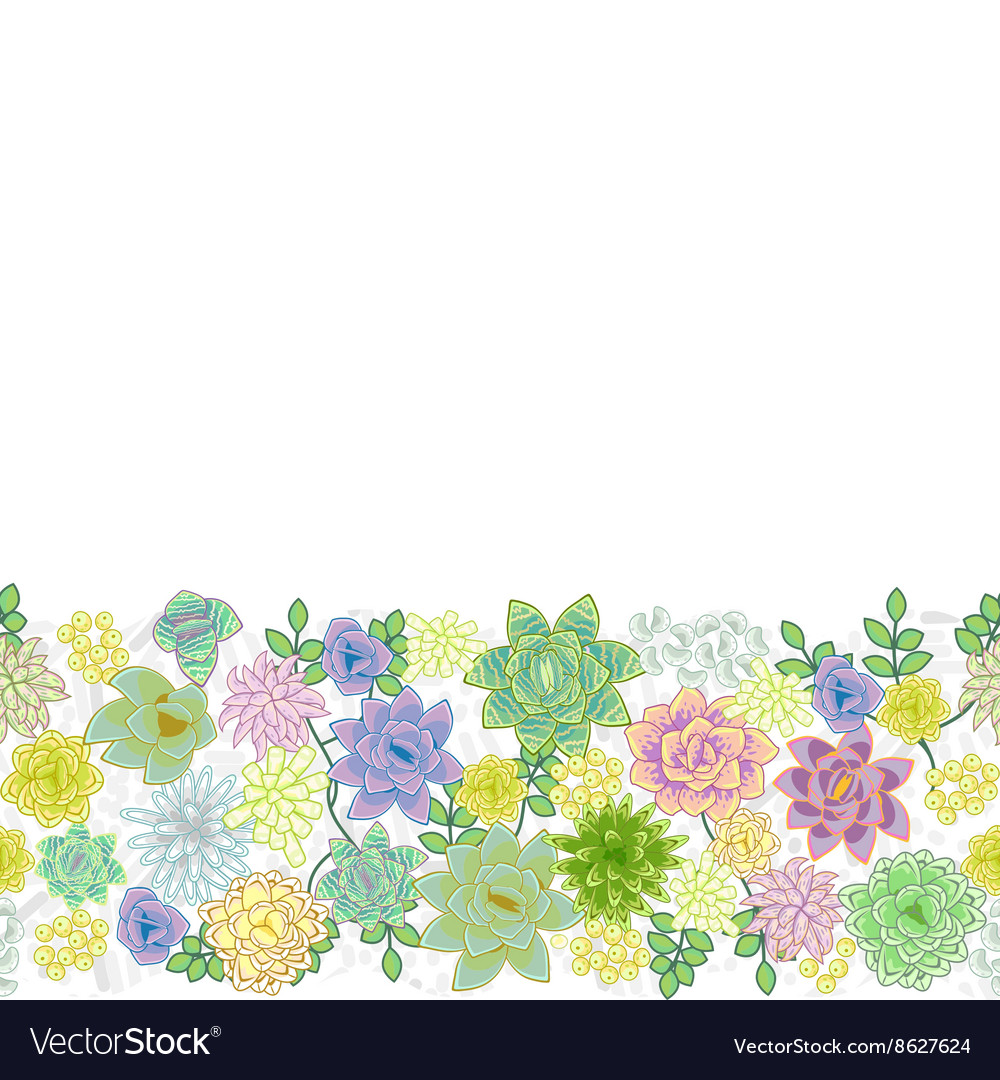 Succulent garden border card design