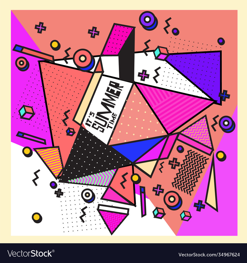 Triangle geometric forms for summer design event
