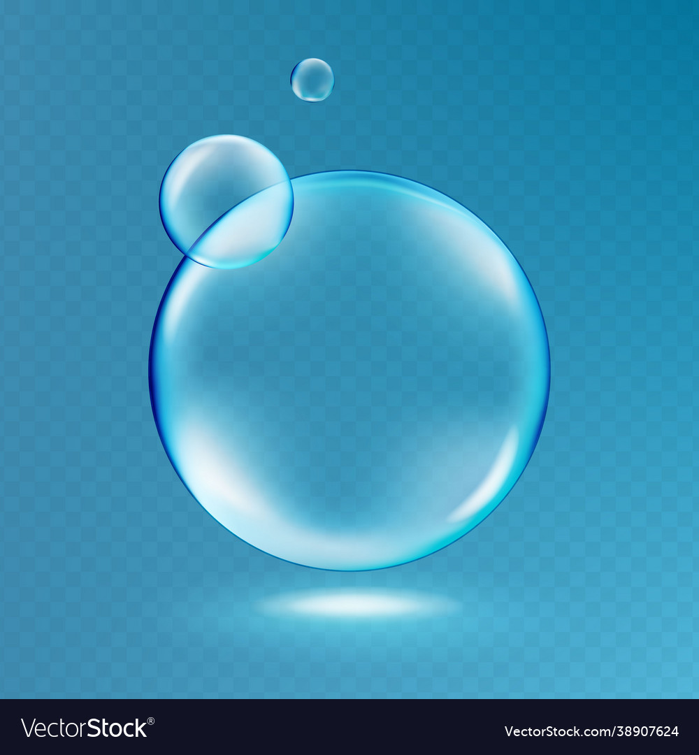 Water bubble model isolated on transparent