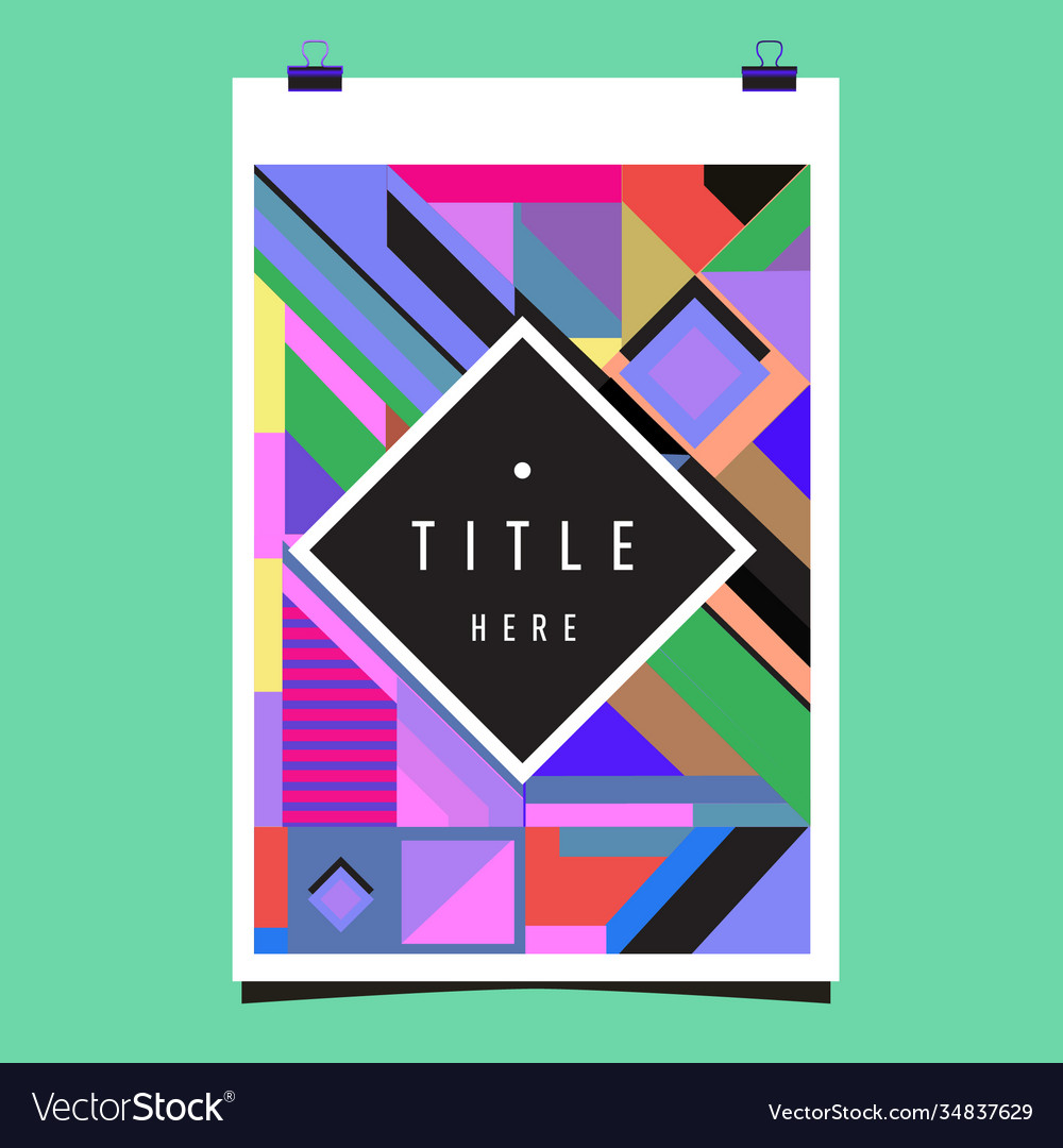 Abstract colorful geometric pattern background vector image Abstract colorful geometric pattern background