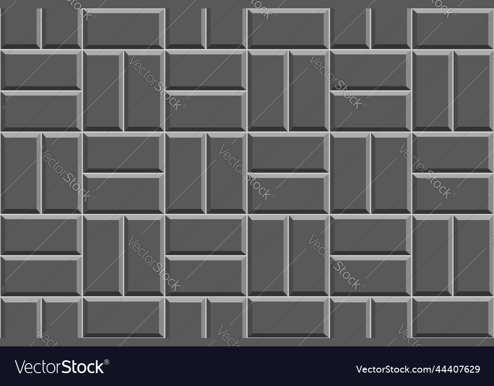 Black basket weave tile seamless pattern stone