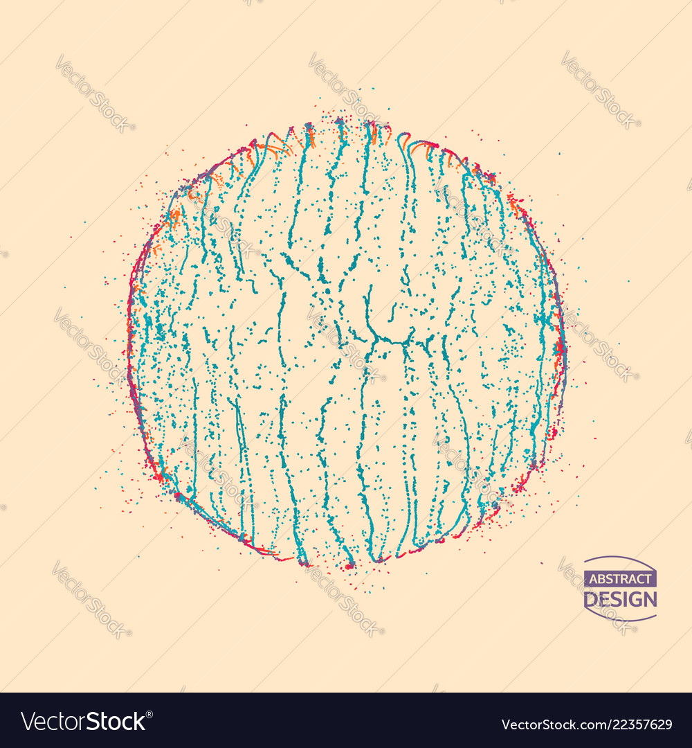 Dynamic particles of small in circle Vector Image Dynamic particles of small in circle