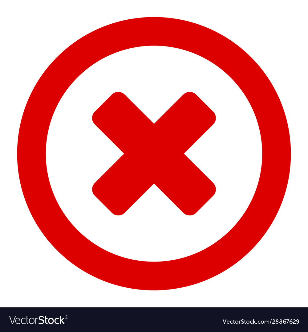 Flat wrong icon