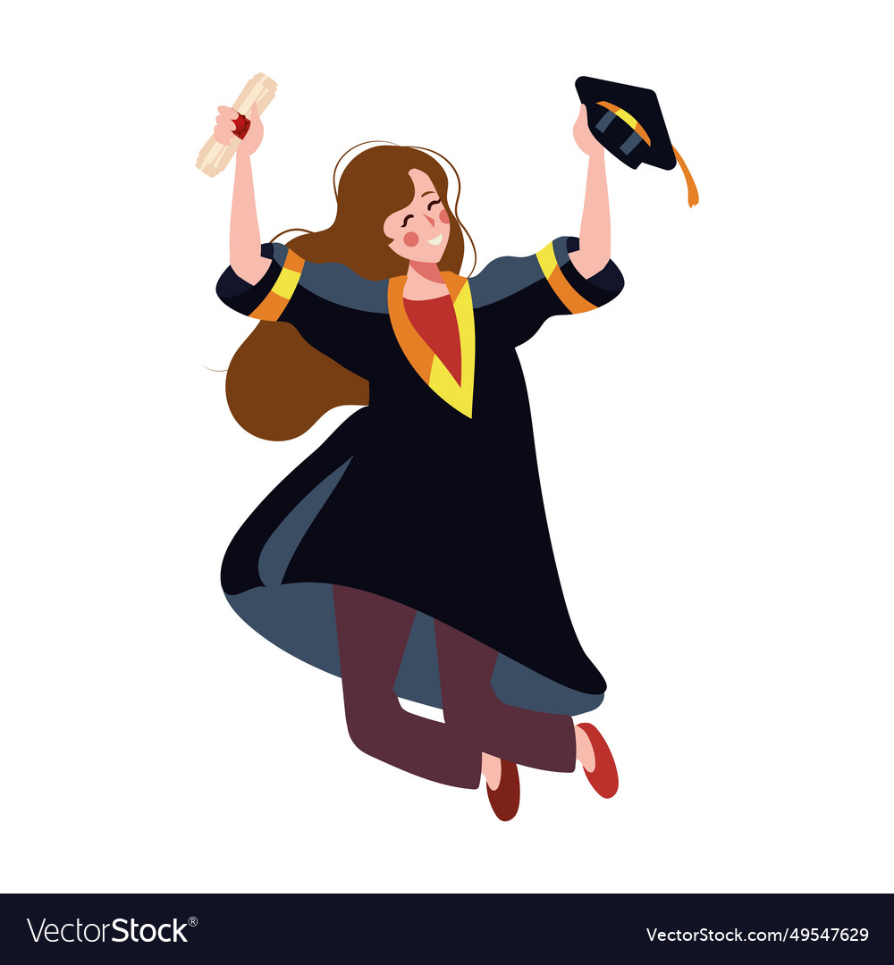 Graduation event graduate jumping