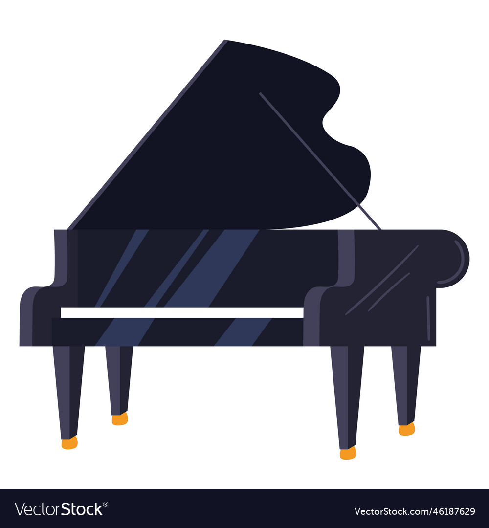 Grand piano instrument musical Royalty Free Vector Image