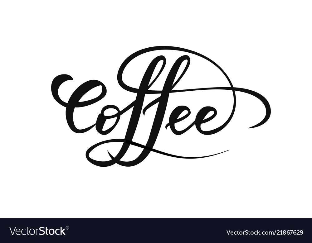 Lettering coffee on white