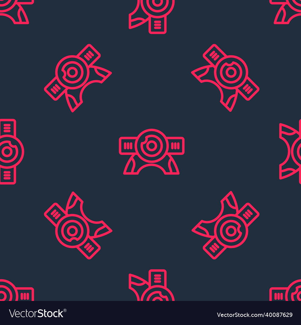 Red line web camera icon isolated seamless pattern vector image Red line web camera icon isolated seamless pattern