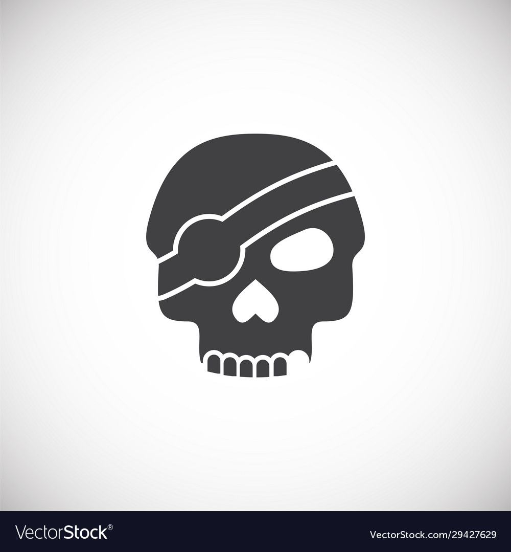Skull icon on background for graphic and web Vector Image Skull icon on background for graphic and web