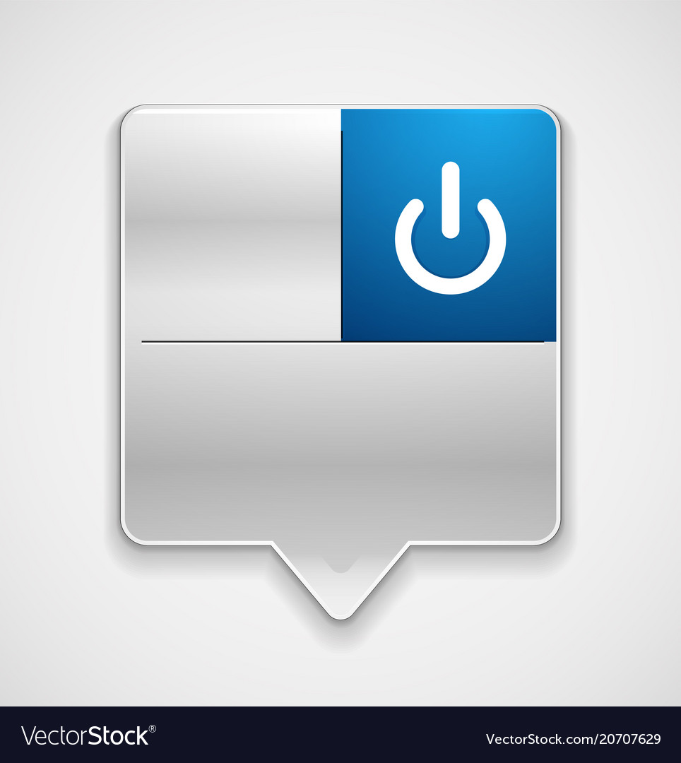 Start power button ui icon design on off symbol vector image Start power button ui icon design on off symbol