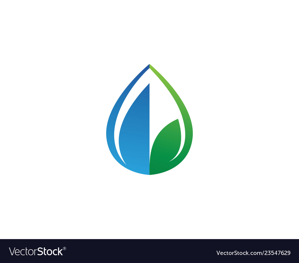 Water drop logo template design Royalty Free Vector Image