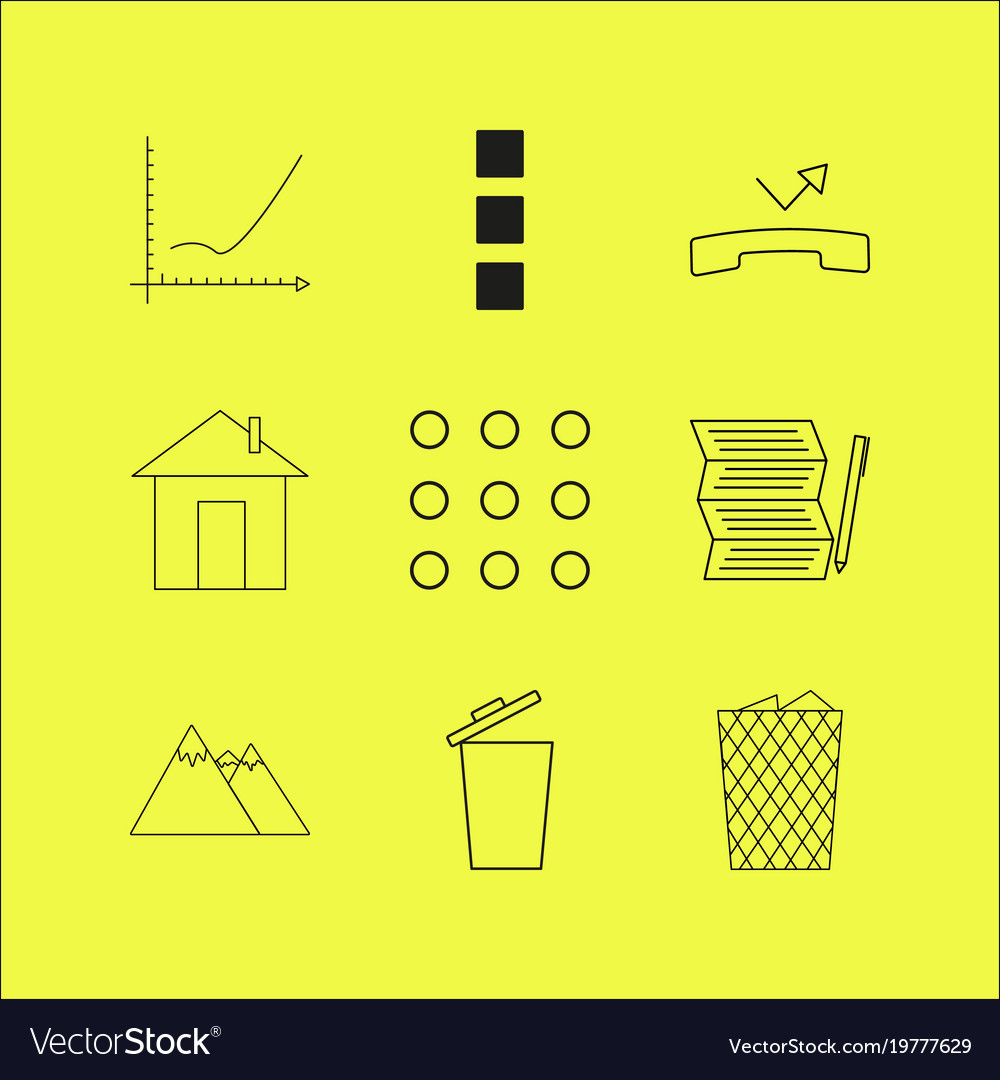 Web linear icon set simple outline icons