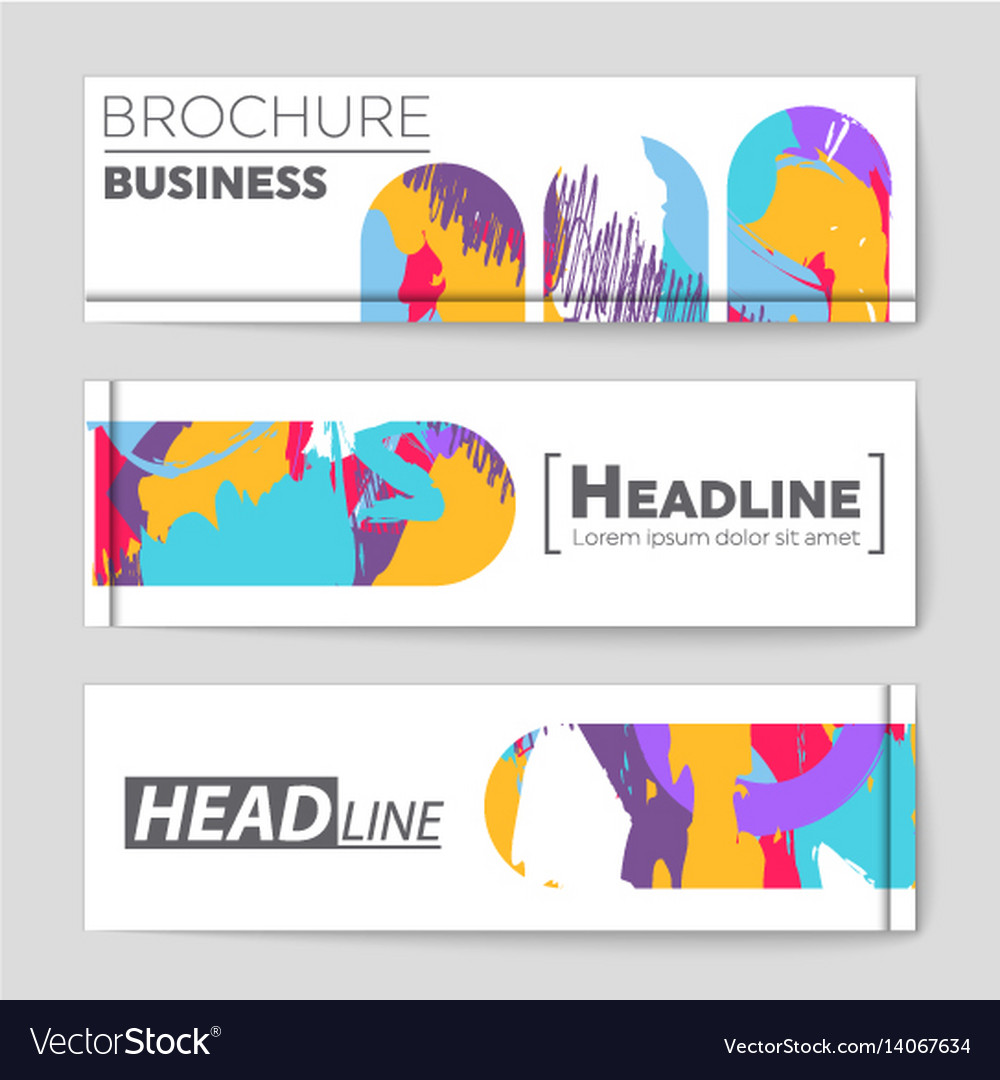 Abstract layout background set for art