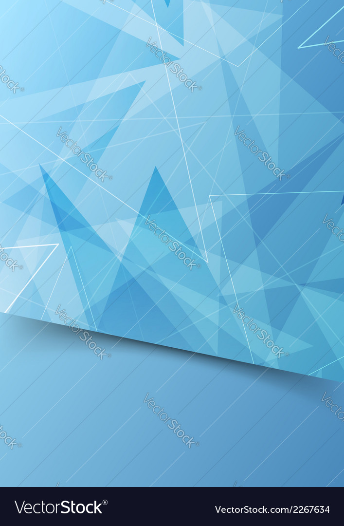 Blue abstract folder template with border