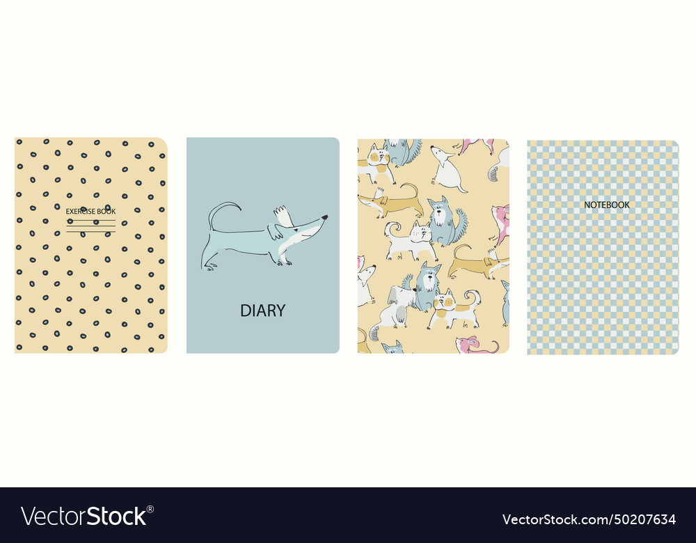 Cover page templates based on seamless patterns vector image Cover page templates based on seamless patterns