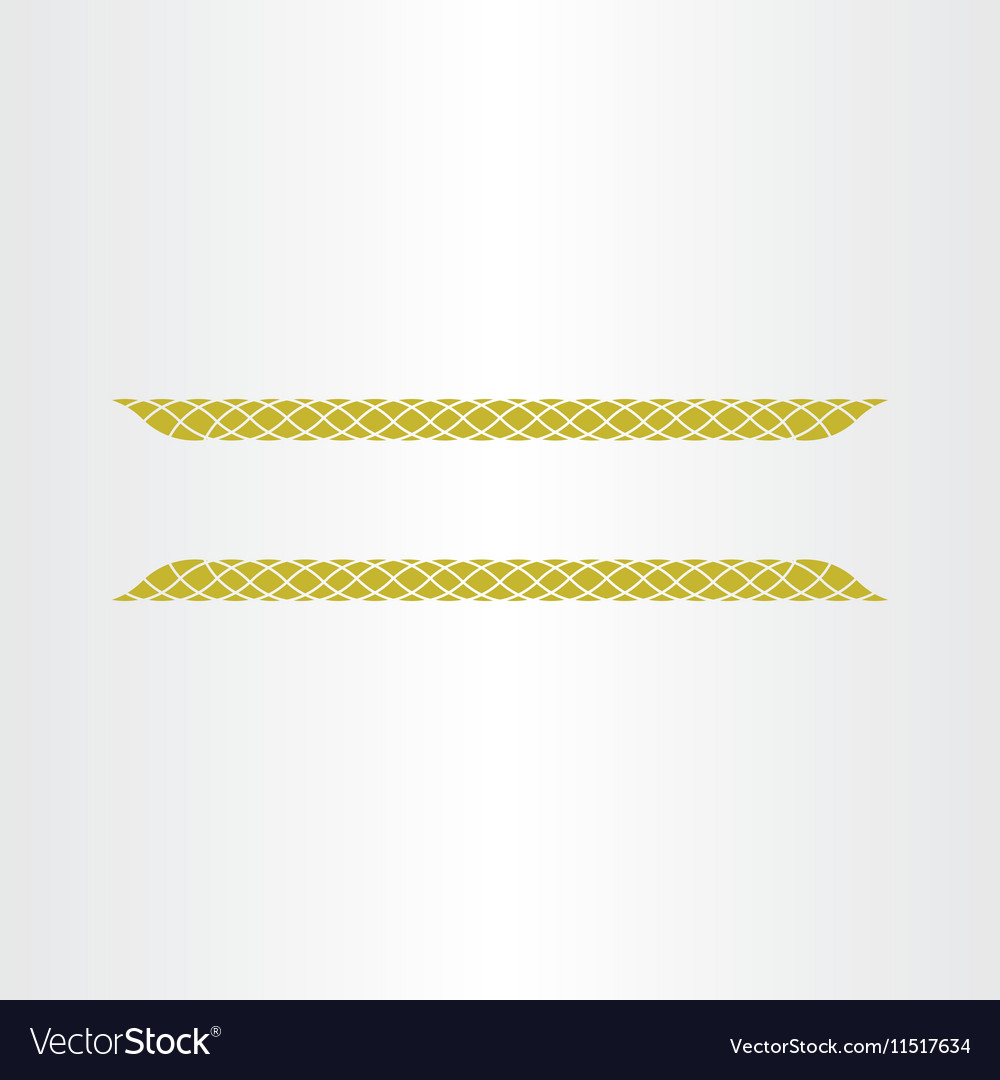 Decorative golden title frame line design element