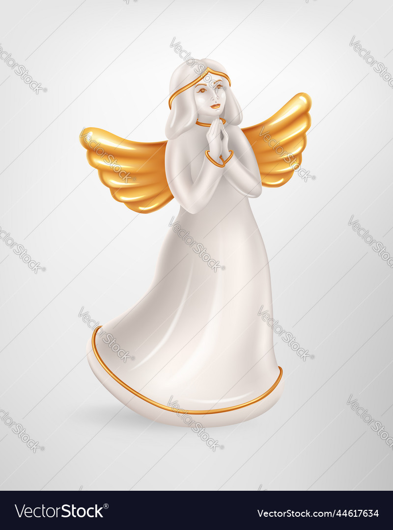 Elegant White Ceramic Angel