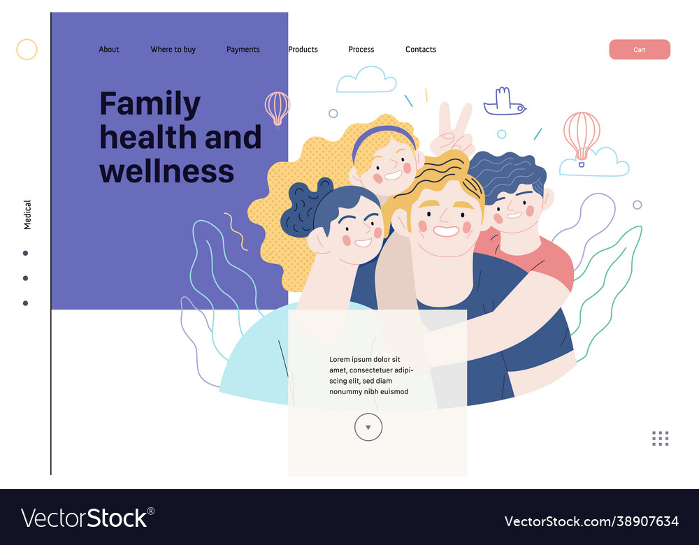 Family health and wellness - medical insurance web