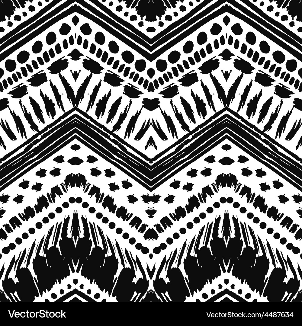 Hand drawn painted seamless pattern Royalty Free Vector