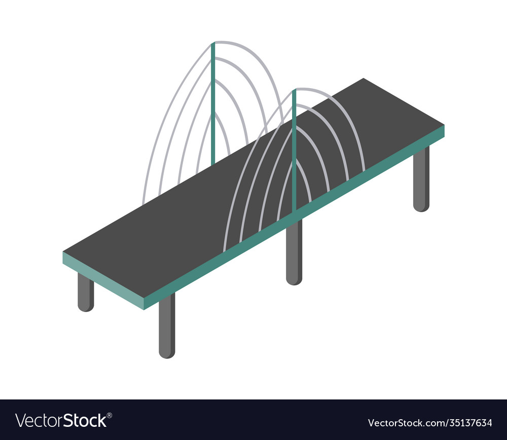 Isometric bridge icon 3d isolated drawing