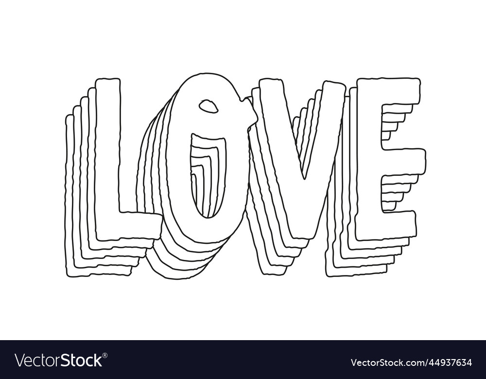 Lettering love icon