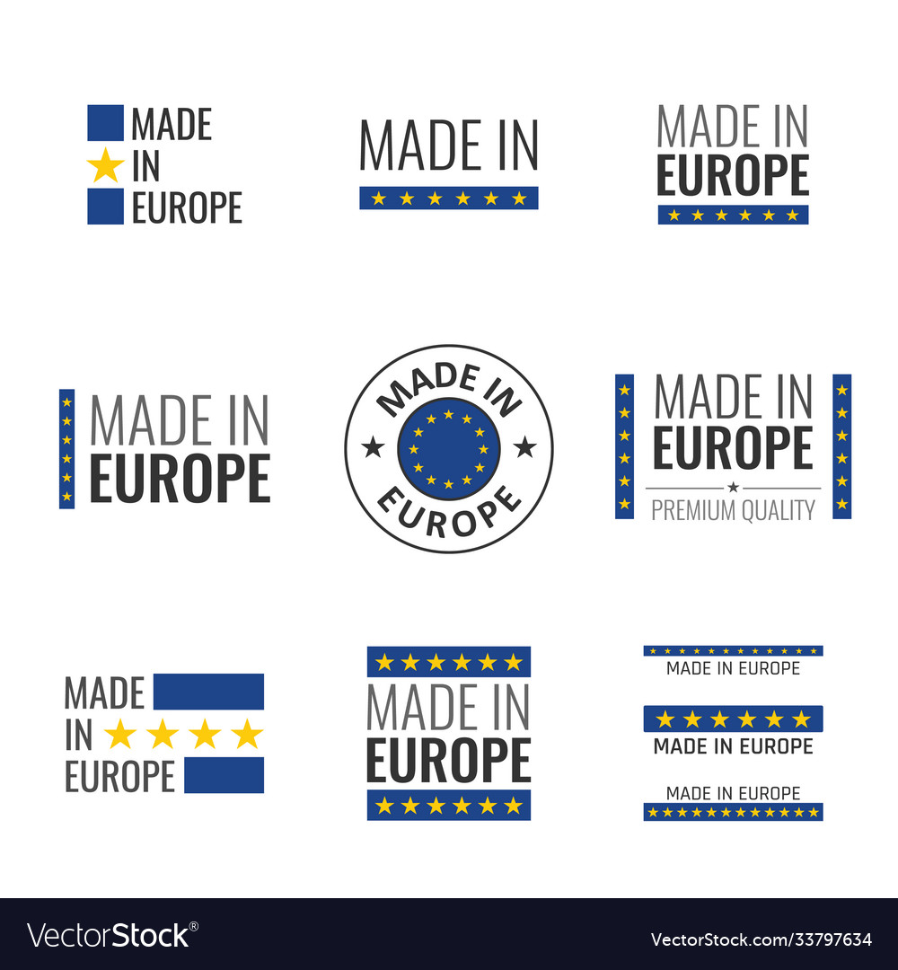 Made in europe labels set european union product