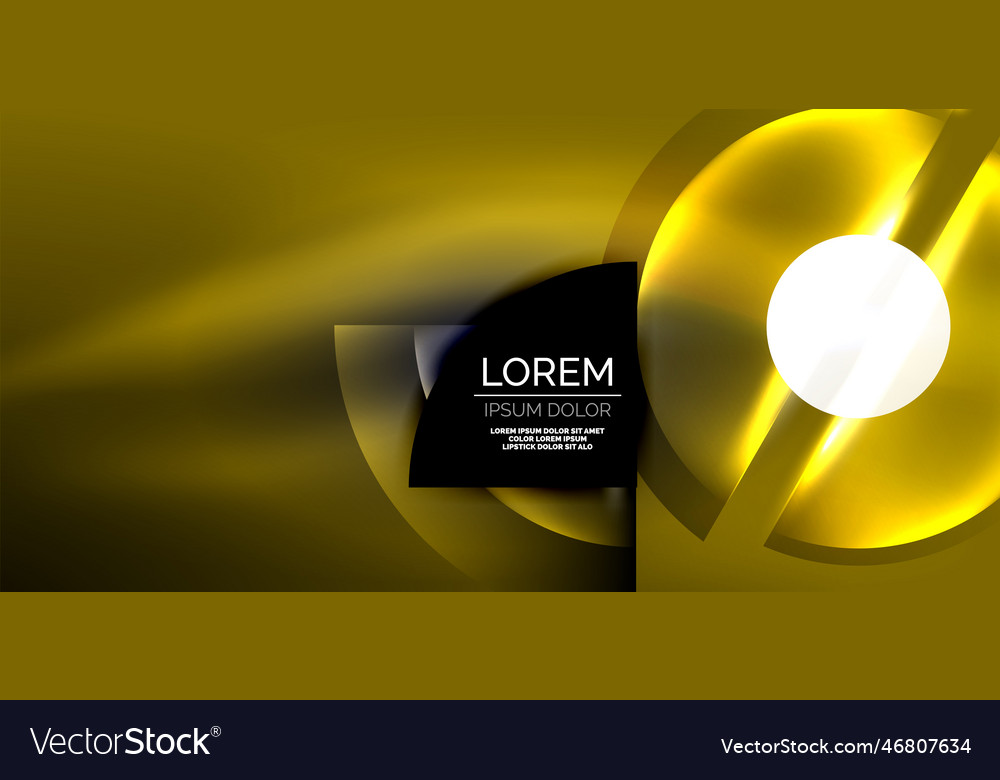 Neon round shapes lines and triangle elements hi Vector Image Neon round shapes lines and triangle elements hi