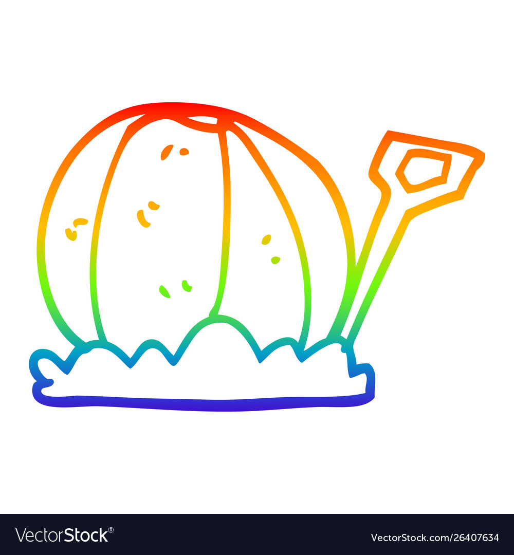 Regenbogen Gradienten Linie Zeichnung Cartoon Beachball