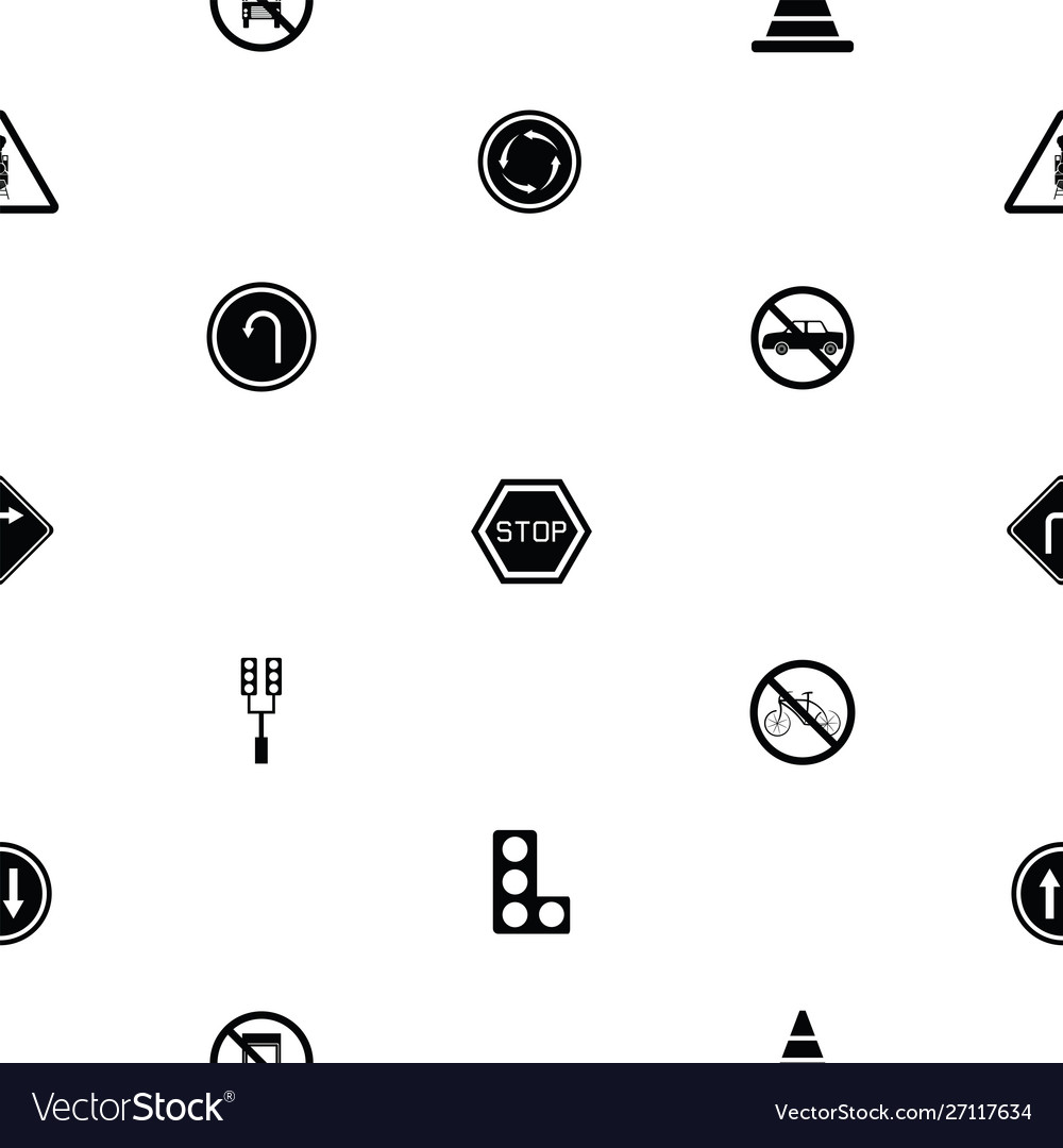 Traffic seamless pattern background icon