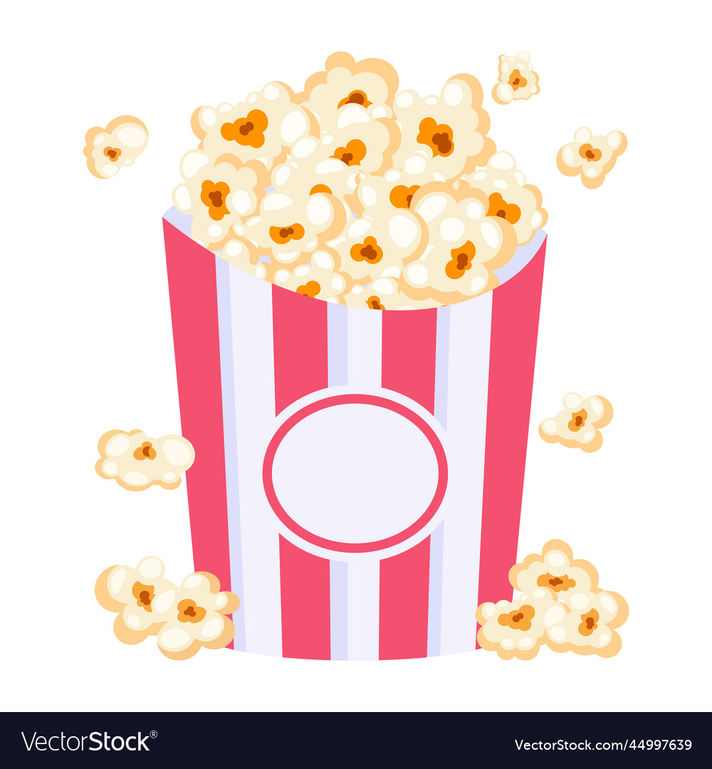 Ein flaches Design von Popcorn