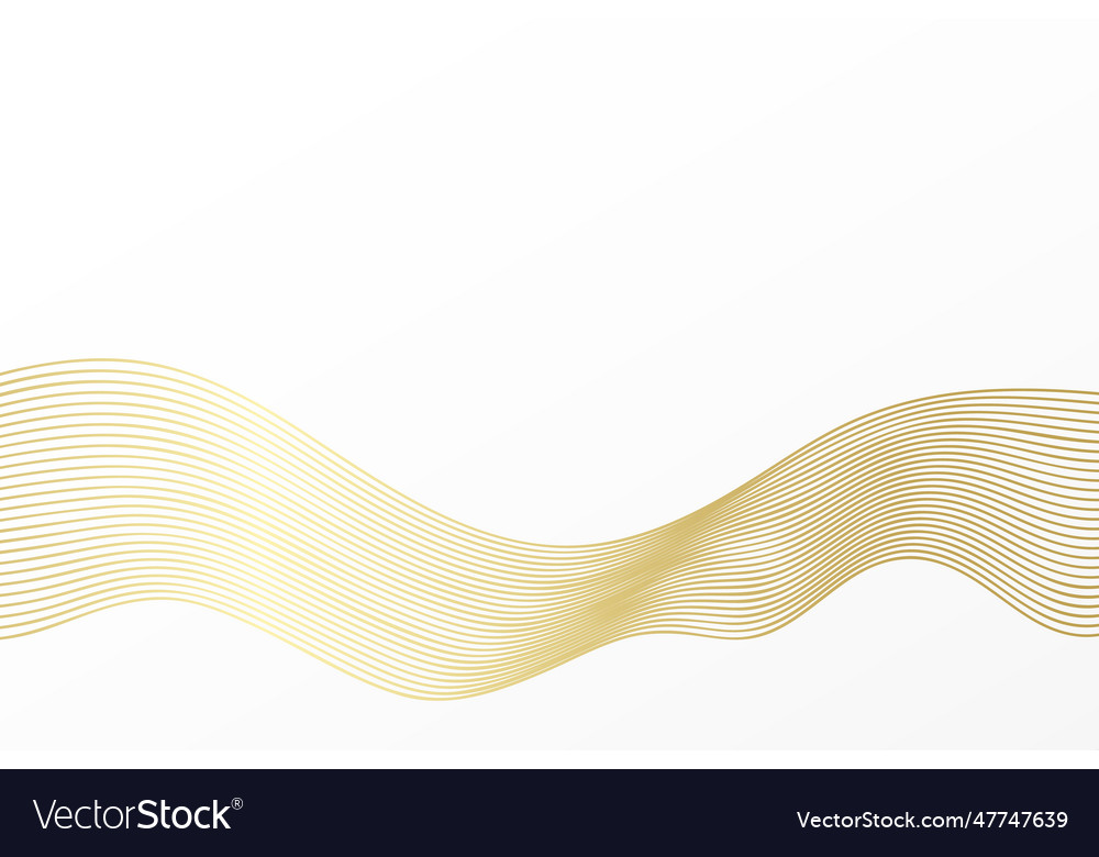 Abstract curve pattern gold wave background