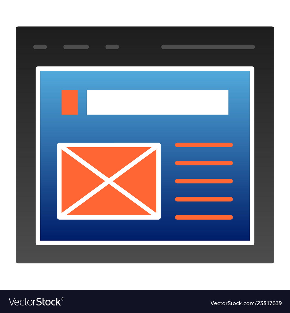 Browser flat icon website window color icons vector image Browser flat icon website window color icons