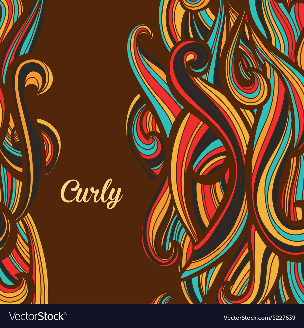 Curl abstract pattern with multicolored waves