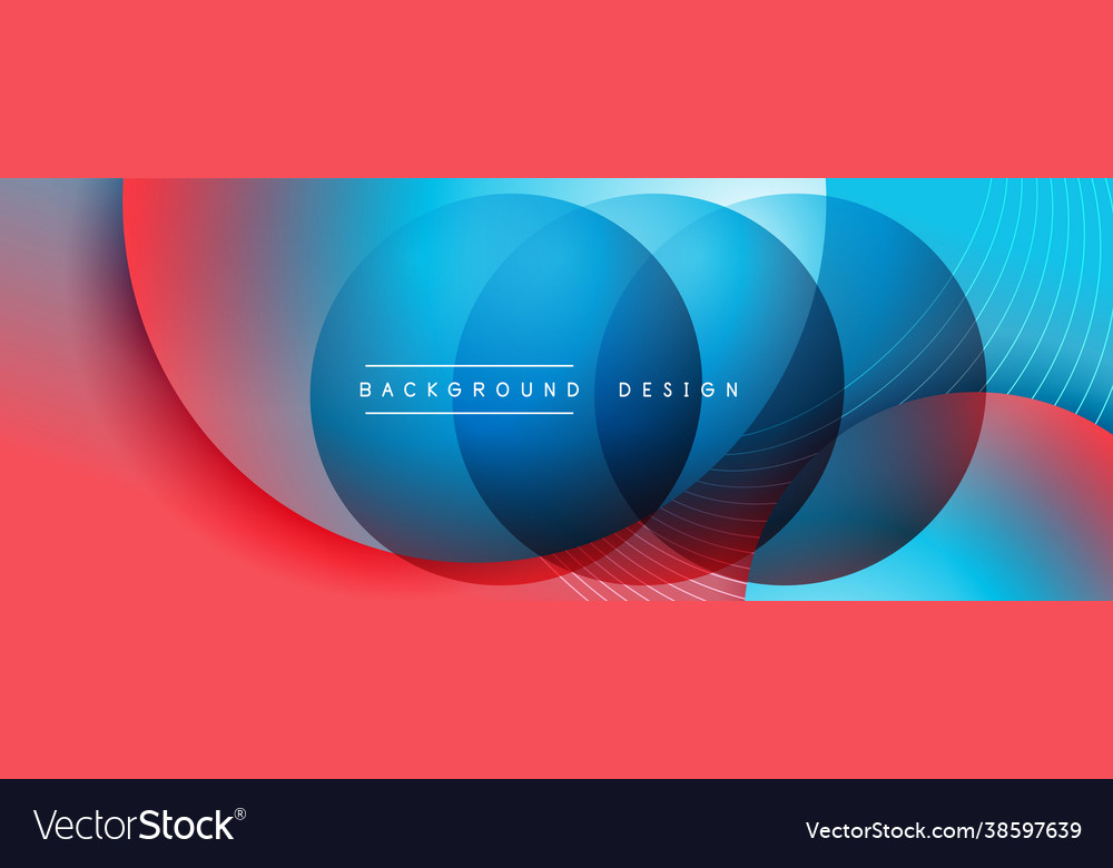Gradient circles with shadows techno