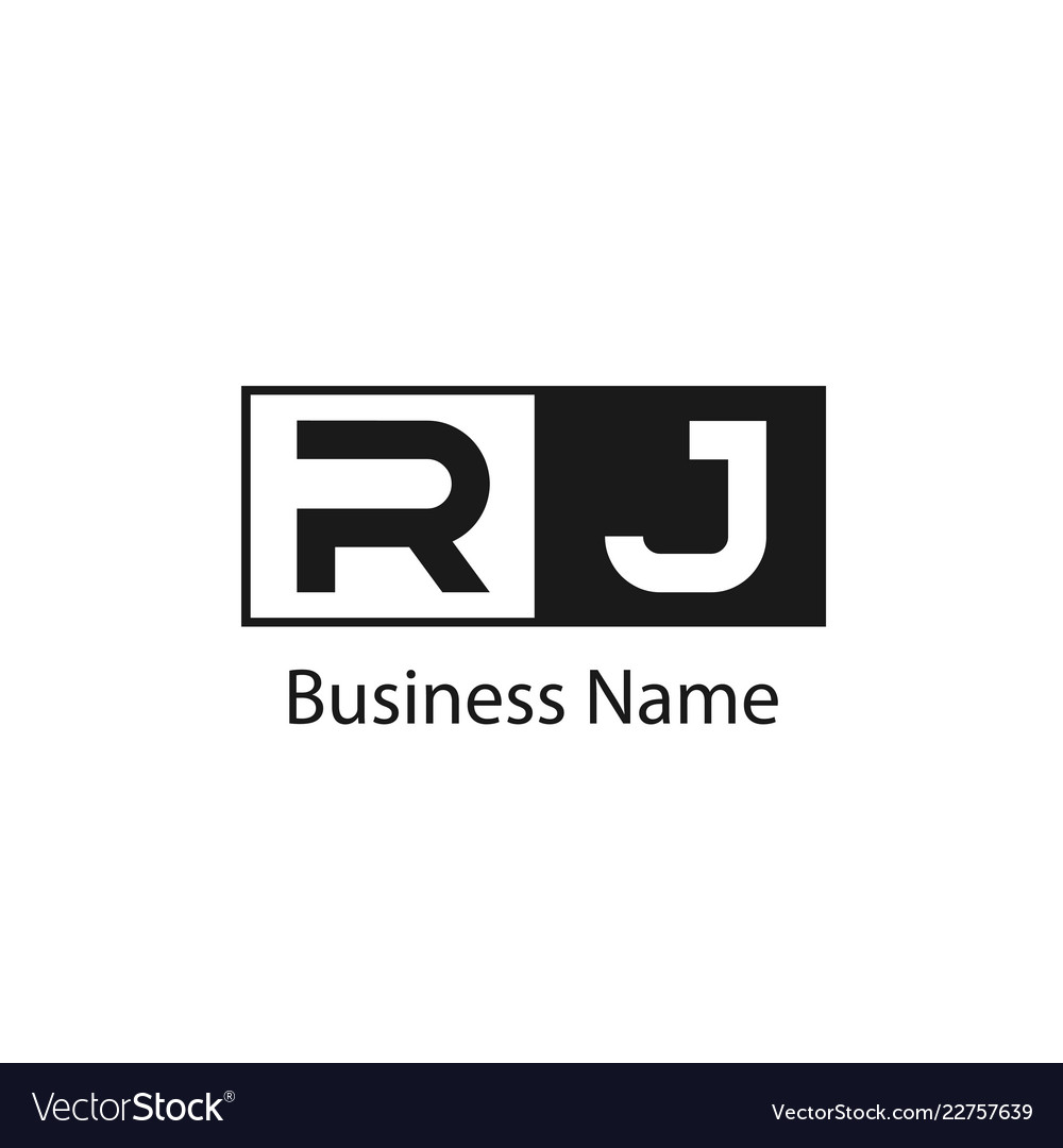 Initial Letter Rj Logo Template Design Royalty Free Vector