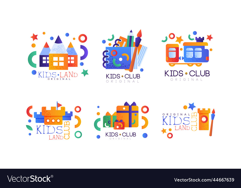 Kids land and club original logo design