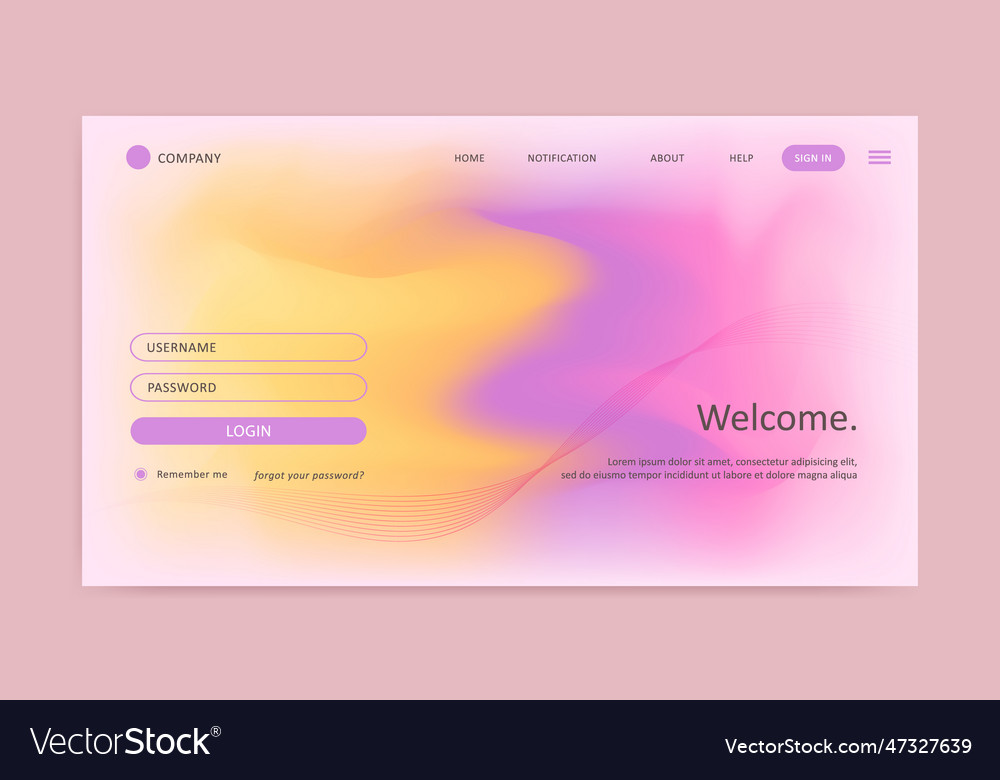 Landing page gradient mesh background