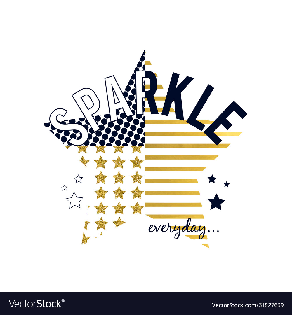 Magical icons print design with slogan vector image Magical icons print design with slogan