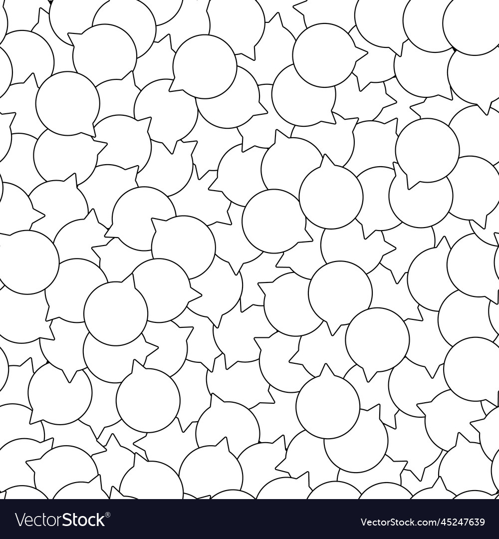 Seamless contour pattern of bubbles vector image Seamless contour pattern of bubbles