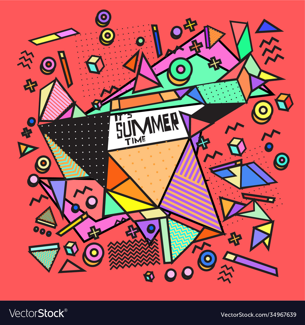 Triangle geometric forms for summer design event