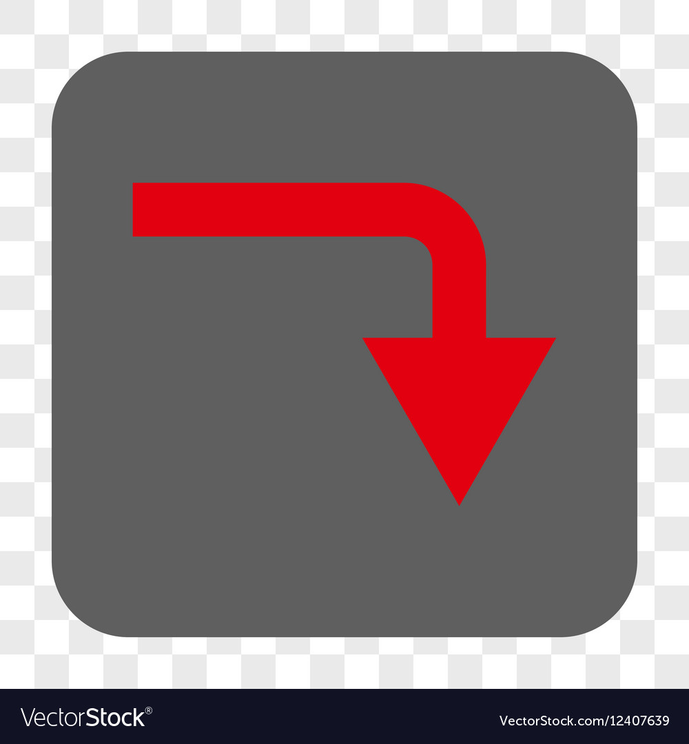 Turn down rounded square button