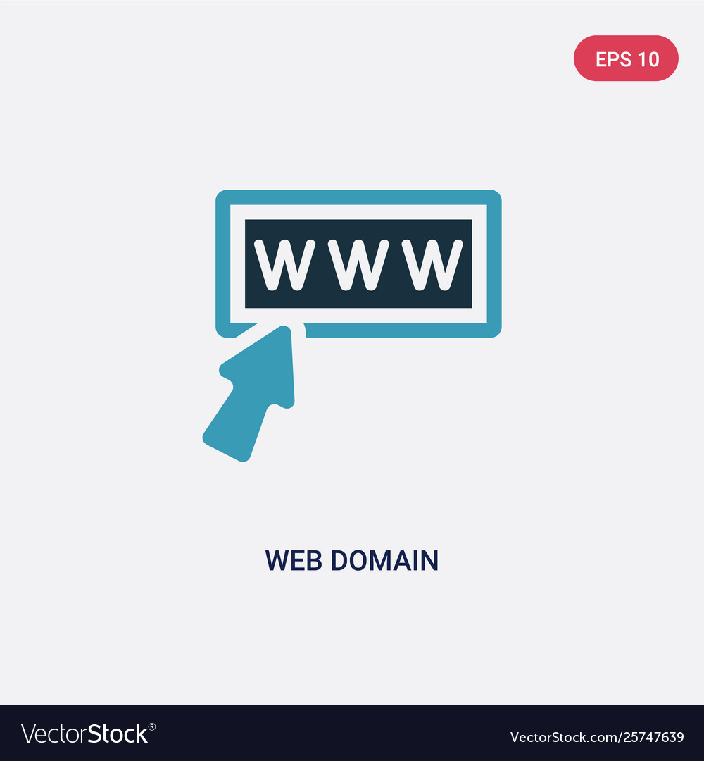 Zwei Farb-Web-Domain-Symbol aus der Programmierung vector image Zwei Farb-Web-Domain-Symbol aus der Programmierung