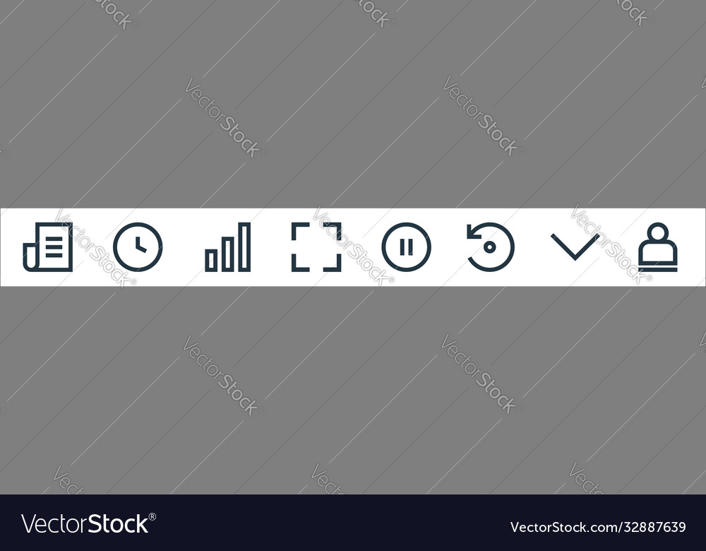 User interface line icons linear set quality vector image User interface line icons linear set quality