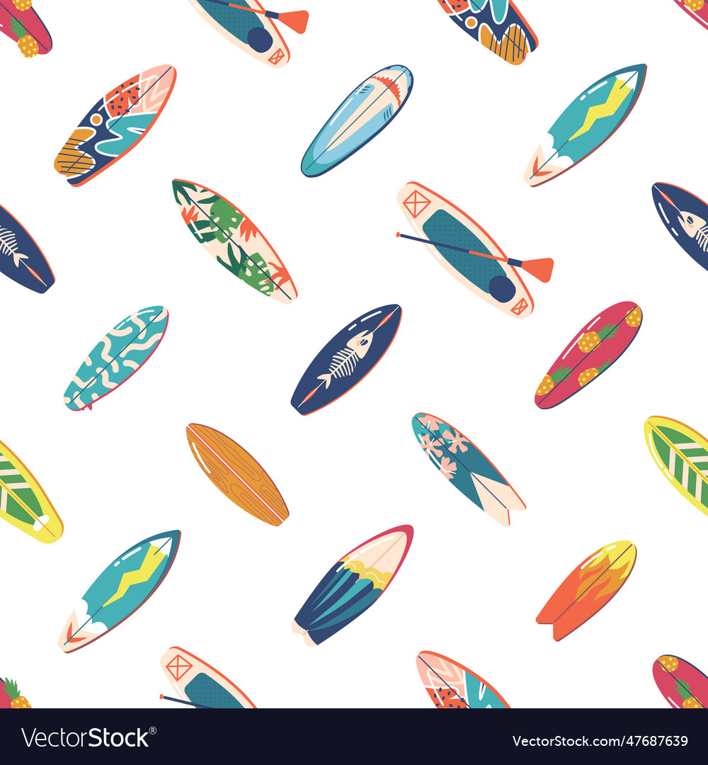 Vibrant seamless pattern featuring assortment Vector Image