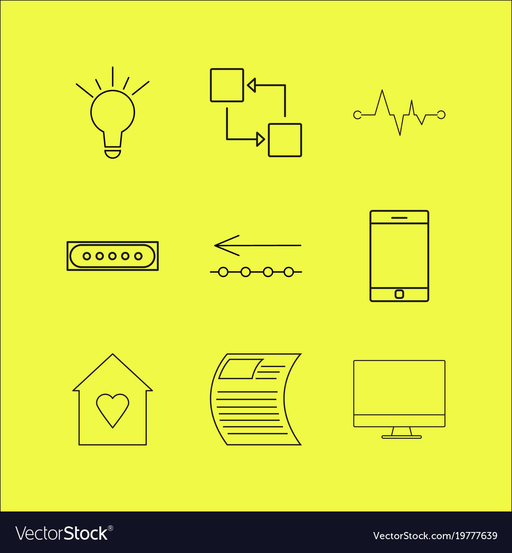 Web linear icon set simple outline icons
