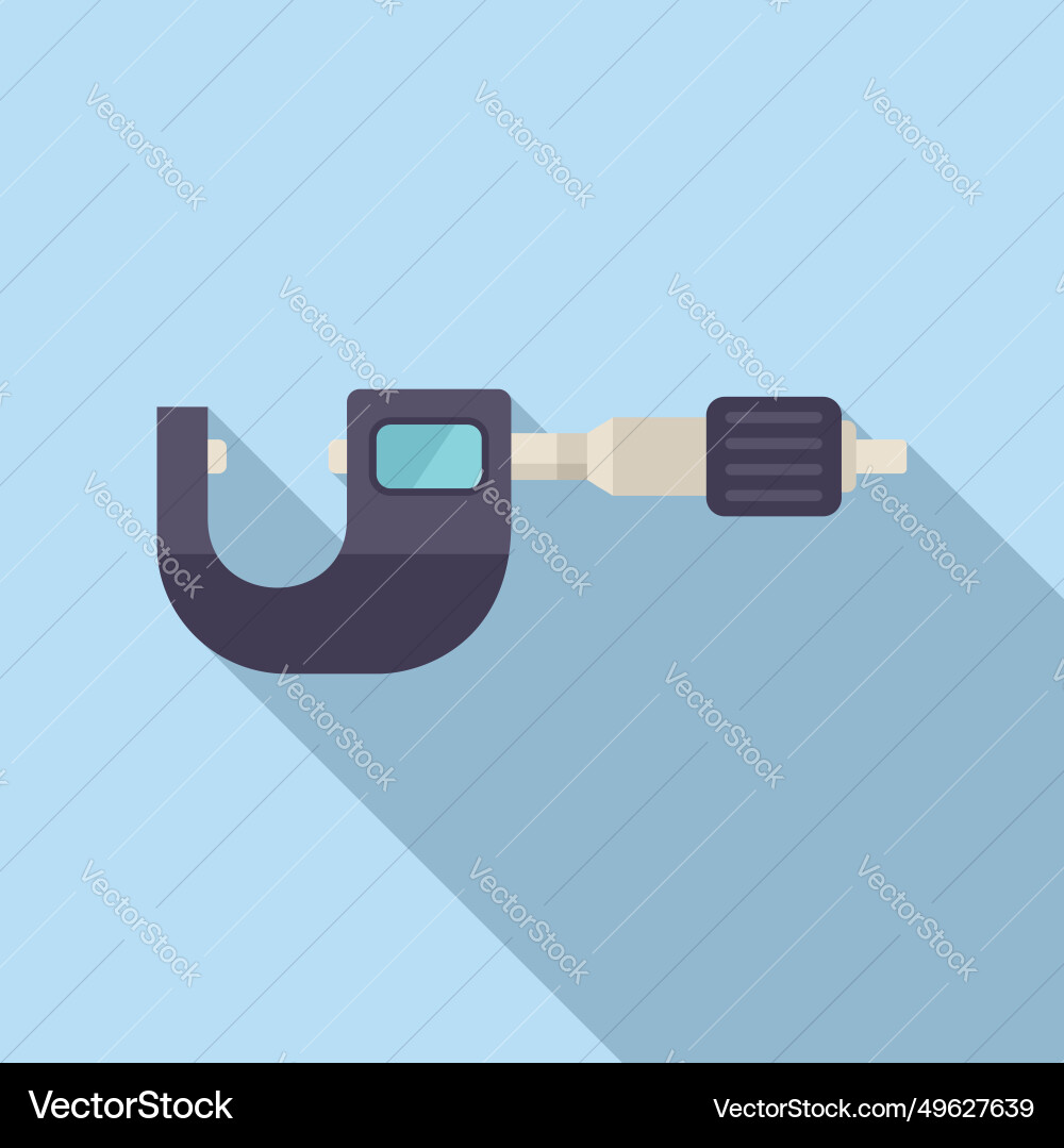 Work digital micrometer icon flat number Vector Image
