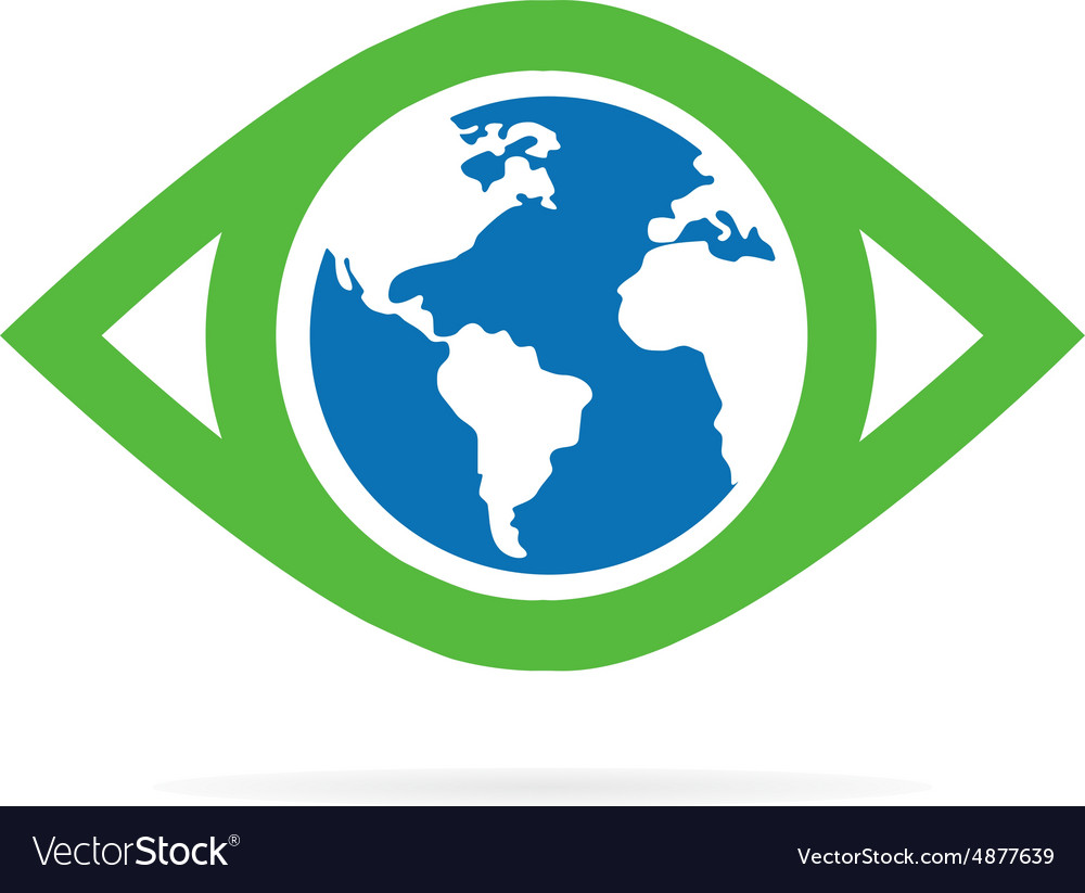 World eye logo Royalty Free Vector Image - VectorStock