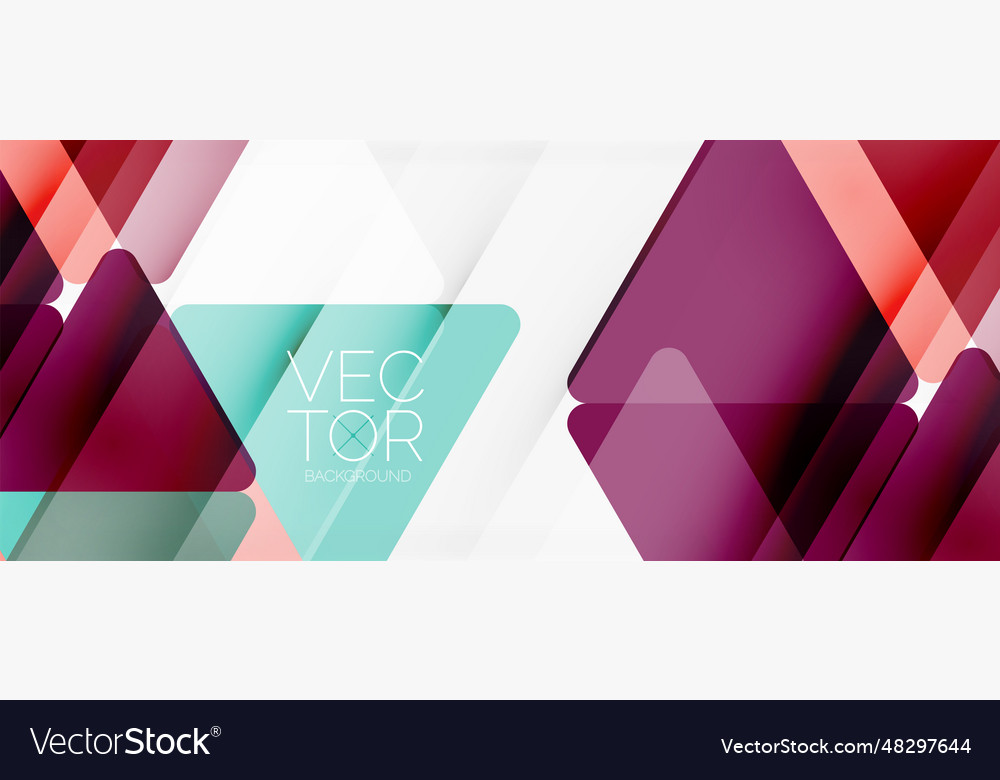 Abstract background color transparent triangles