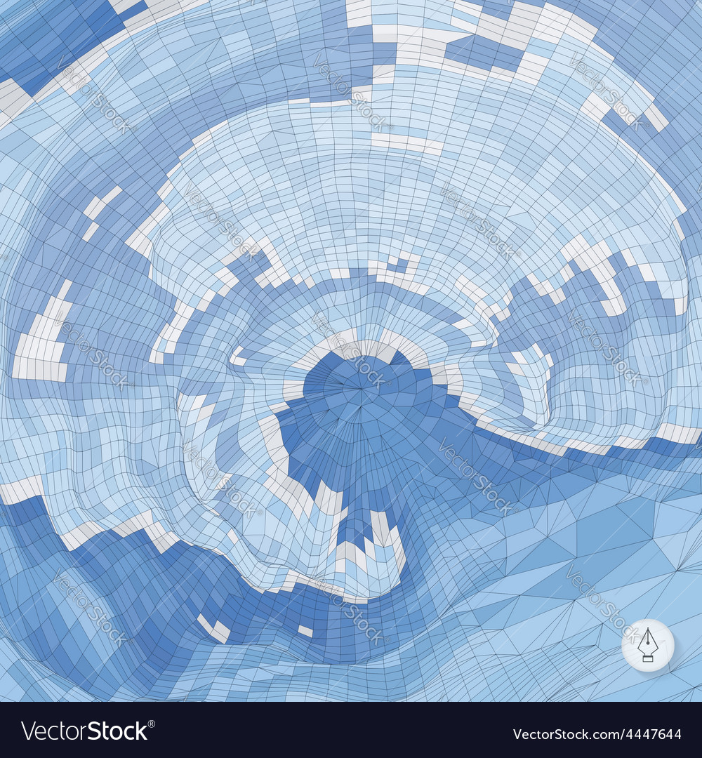 Abstract background with waves mosaic 3d