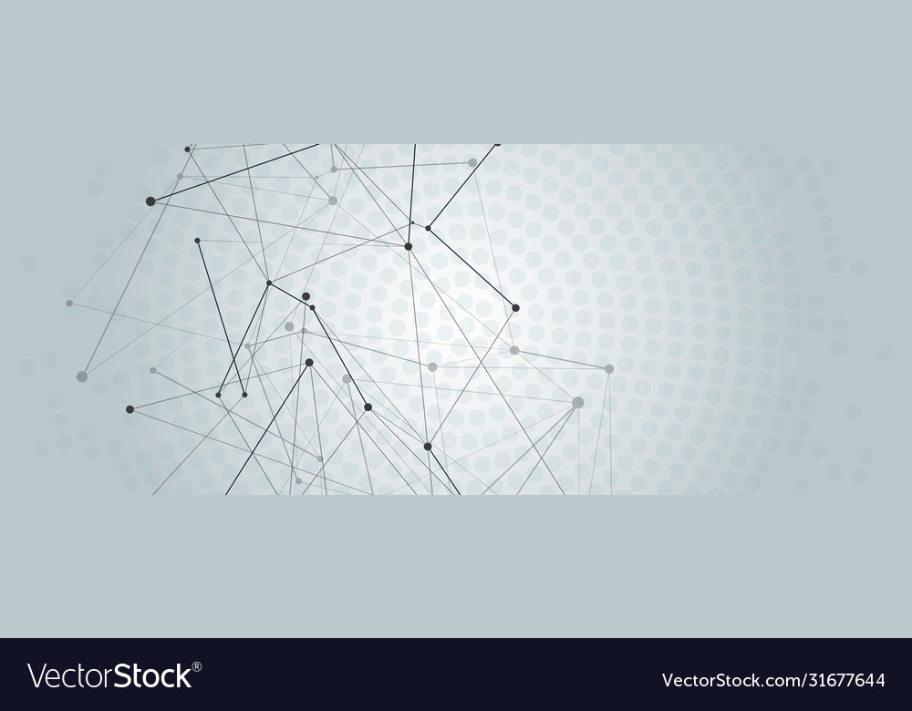 Abstract connecting dots and lines